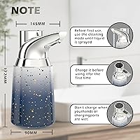 Vista 3 de Dispensador de jabón automático ajustable sin contacto, material de cerámica, 4 niveles ajustables, bomba de jabón líquido con sensor recargable