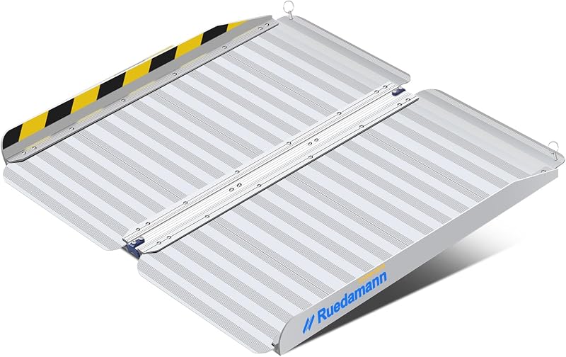 Ruedamann 2 FT Portable Wheelchair Ramp, Non-Slip Aluminum