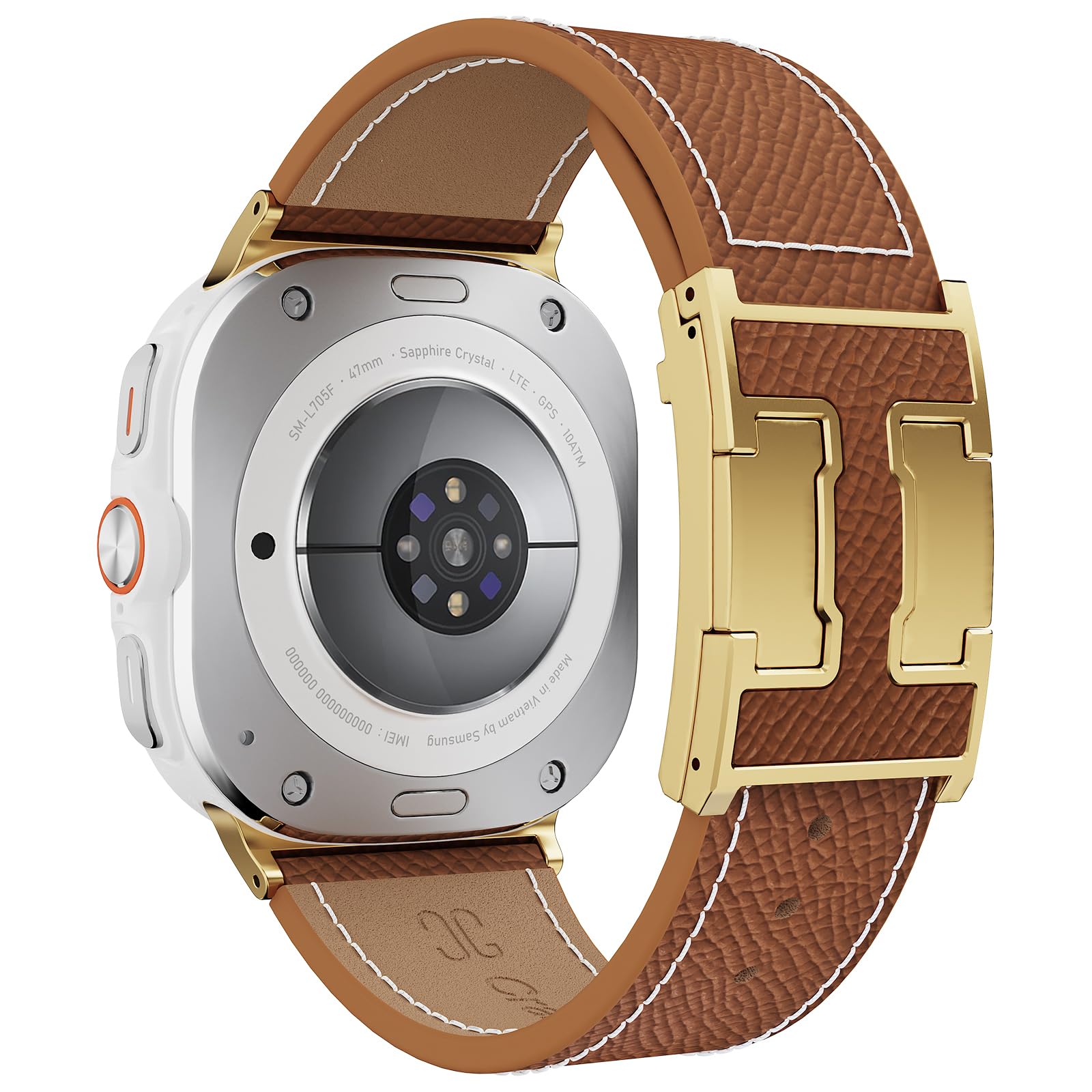 Amazon.co.jp: 磁気レザーバンド Samsung Galaxy Watch Ultraバンド 