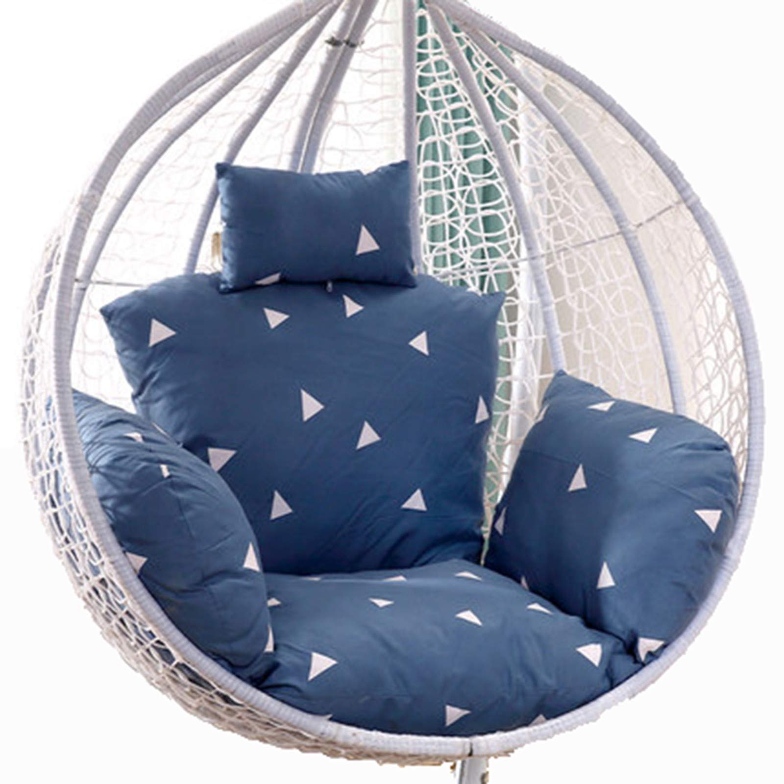 ERTsrhFD Hanging Swing Chair Seat Thicken Hammock Cushion with Headrest And Armrests, Outdoor Garden Pads(Triang)