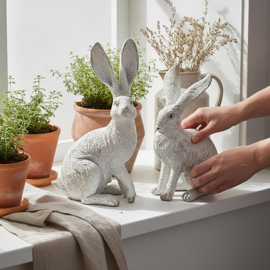 Figuras Conejos corativas, Pareja, Conejos