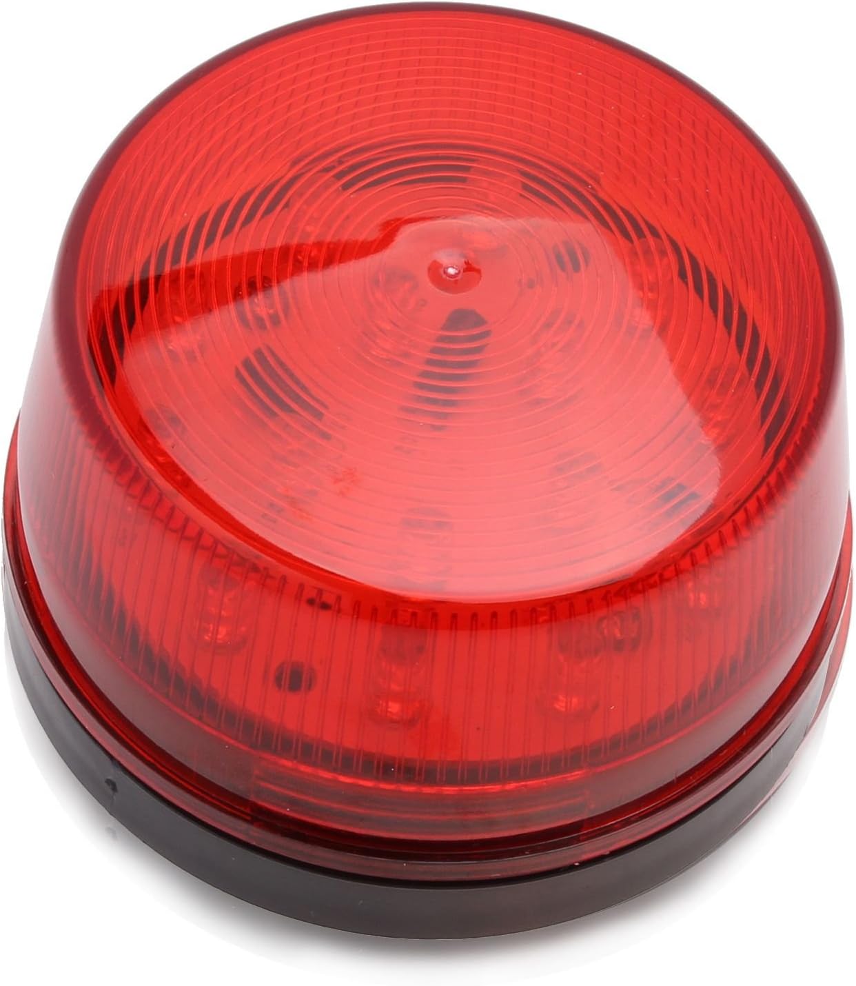 Huoshang RED LED 12 Volt Security Alarm Strobe Light with Screw Base for Home Security System