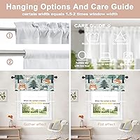 Vista 10 de Shrahala Ethnic Geometric Tribal Kitchen Valances Half Window Curtain, Native American Navajo Tribal Design Print Kitchen Valance for Window Ink