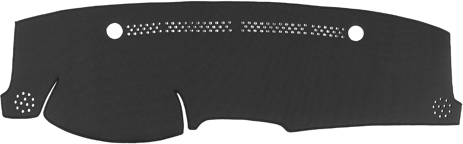 WellVisors Black Dash Mat Dashboard Cover Compatible with Hyundai 2006-2010 Sonata