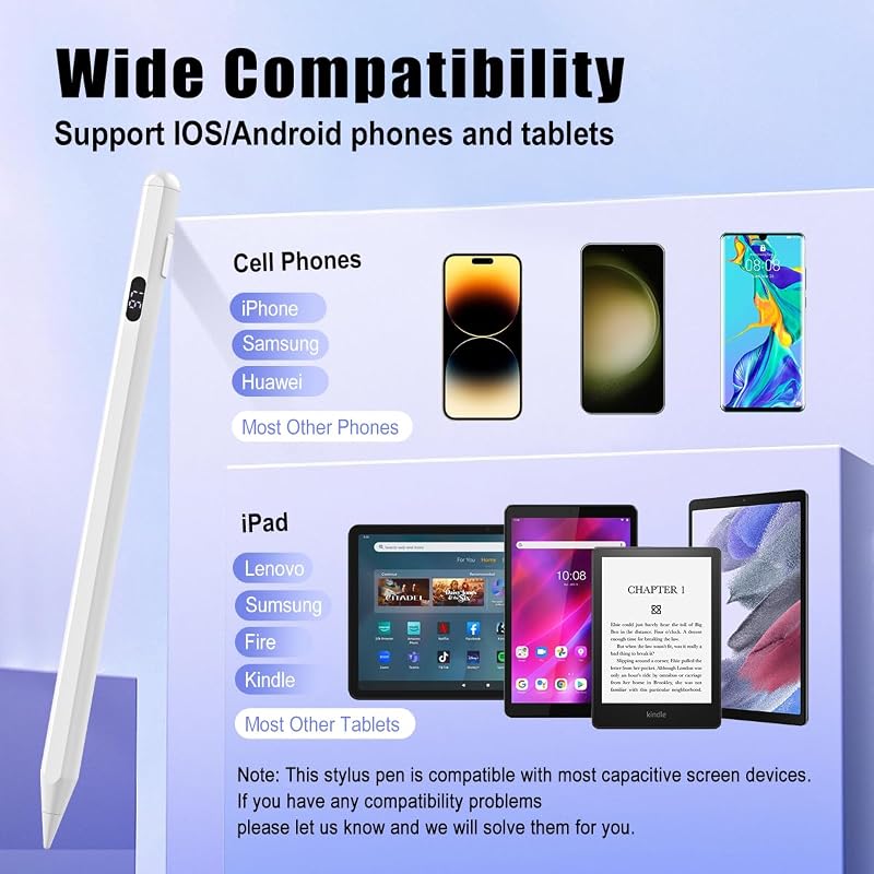 TiMOVO Érintőképernyős Stylus Toll - Gyorstöltős, iPad/iPhone/Android Kompatibilis, LED Töltésjelzővel, Mágneses Rögzítéssel, 8 Órás Üzemidő
