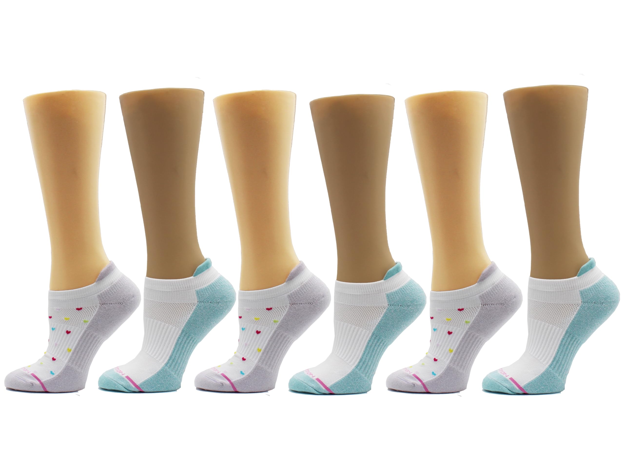 Dr. Motion Womens Ankle Socks 2 Pack, Low Cut Cushioned Compression Running Socks for Women, Arch Support, Seamless Toe
