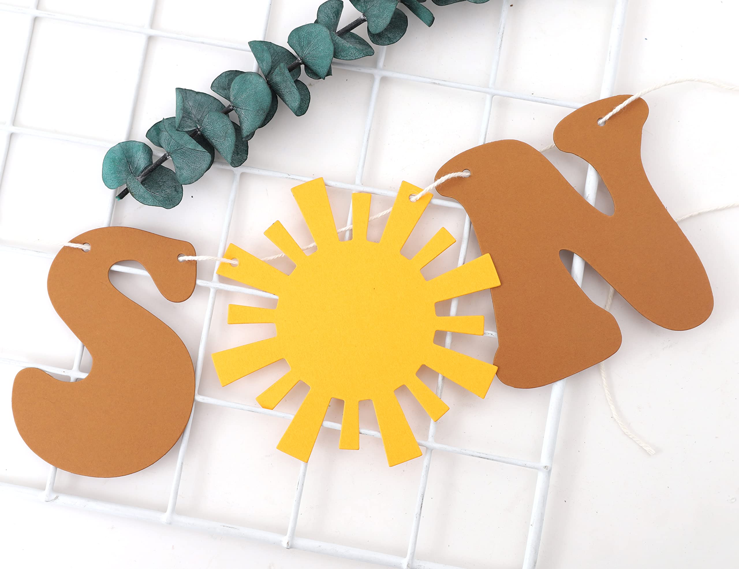 Here Comes The Son/Sun Baby Shower Banner - dekoracja na baby shower, 'It'S A Boy, Baby Shower Party rekwizyty fotograficzne' baner, girlanda z literami chłopca (BANNER COME SUN)