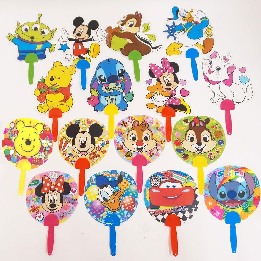 Disney うちわ 5枚 非売品 ディズニー 平成 古〜新 レア Amazon | ディズニーダイカットうちわ＆ディズニー顔柄うちわ抽選大会