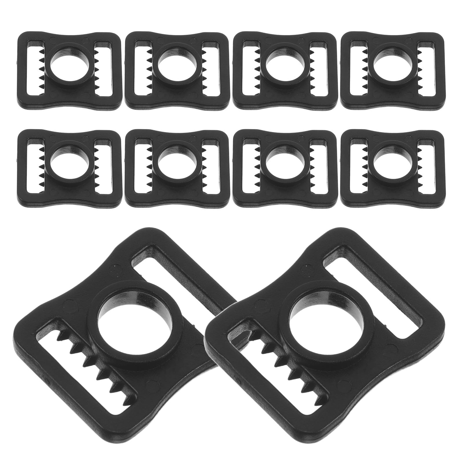 TOMETURE 10pcs Ice Hockey Helmet Chin Strap Buckle Replacement - Hockey Goalie Mask Repair Slider Clips - Secure Snap Locking Fasteners for Football and Rugby
