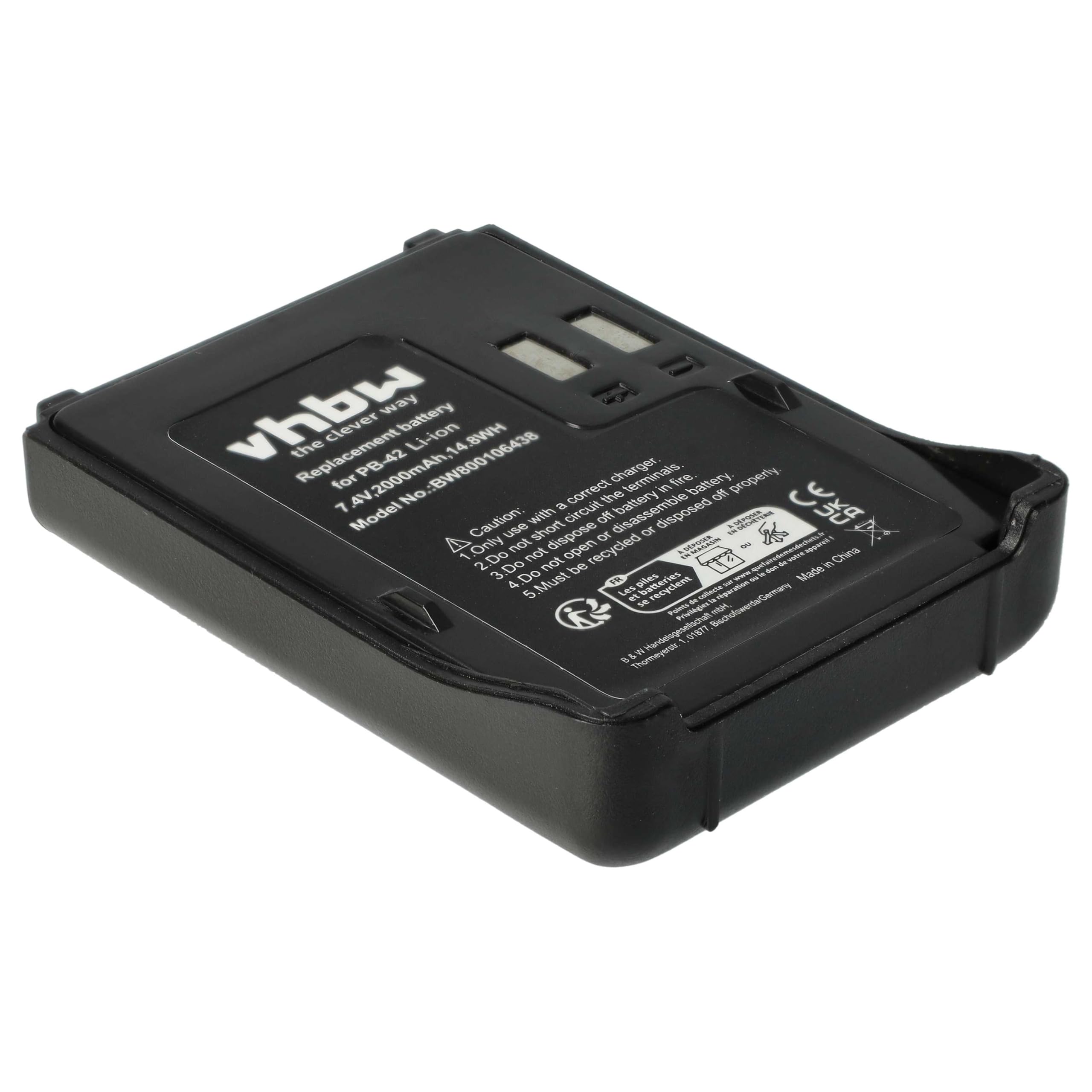Kenwood TH-F6 TH-F6A TH-F7 Li-Ion batteria 2000mAh 7,4V radio