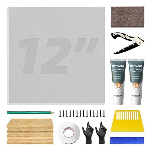 Drywall Repair Kit,Drywall Repair Panel 12” x12“,Drywall Patch Kit Large
