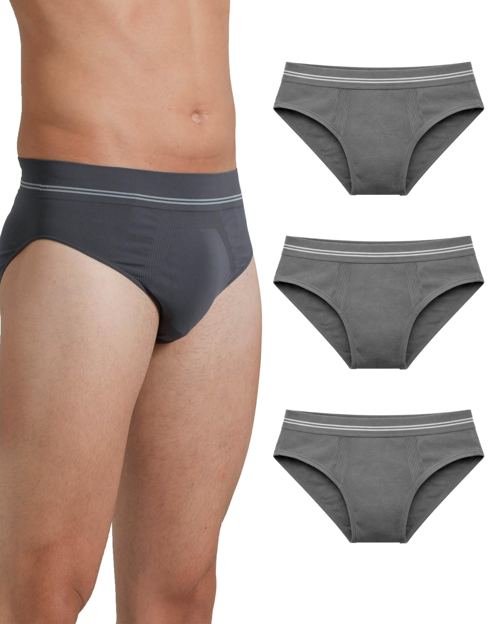 Risalti Mens Briefs Microfibre 3 Pcs - Breathable Mens Briefs Underwear, Underwear Man Softer Than Cotton Briefs, Seamless Briefs Men, Mens Activewear Slip - Made In Italy
