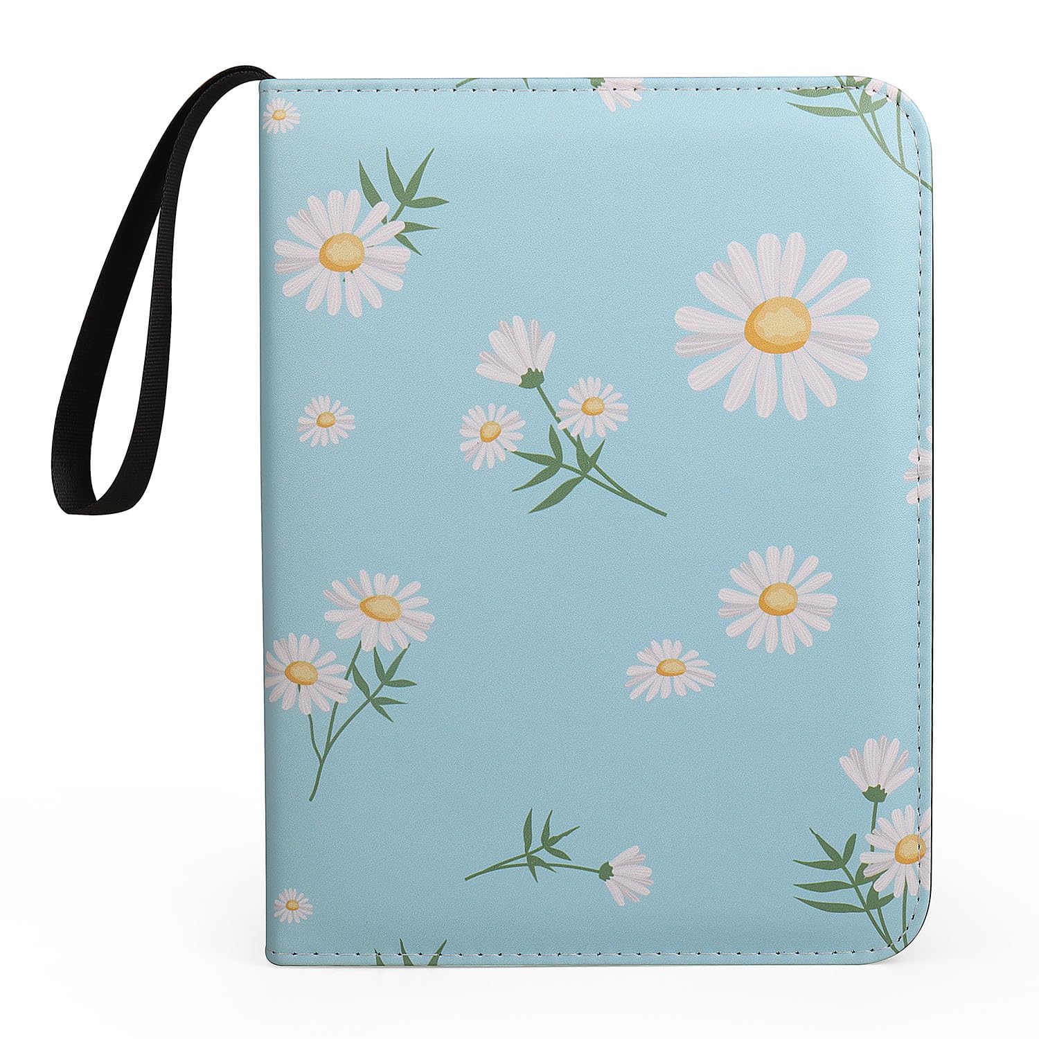 4 Pocket Trading Card Binders for 400 Cards, Cute Flower Pattern