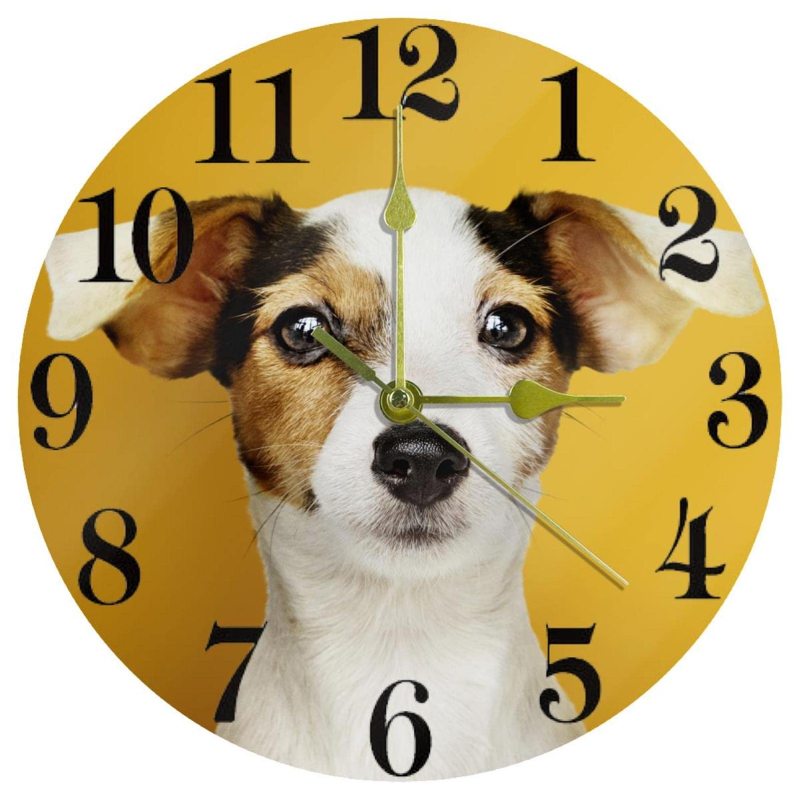 Horloge murale chiot ronde pour apporter une touche de tendresse et de douceur à votre foyer