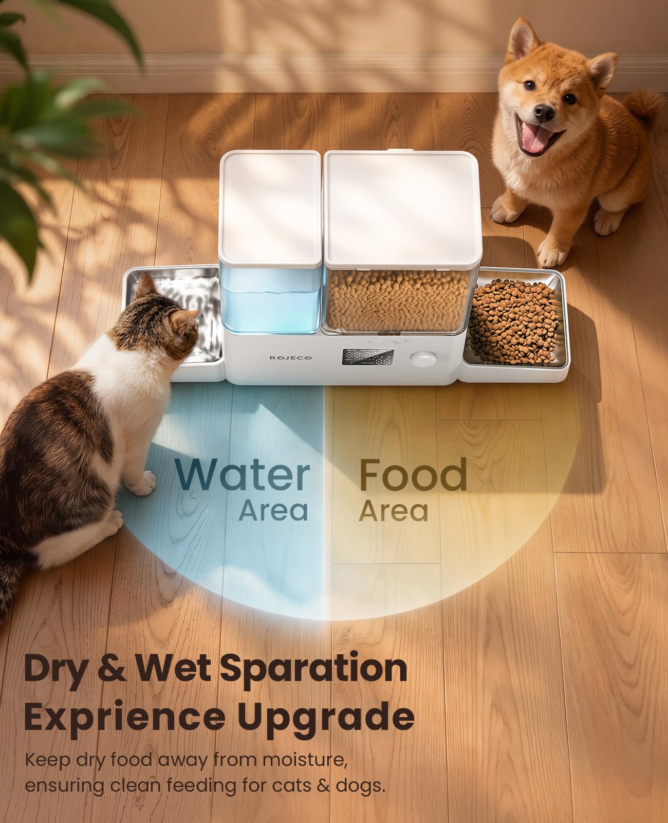 Amazon | 自動給餌器 猫 給水器一体化 音声録音 5L容量 2WAY給電 手動