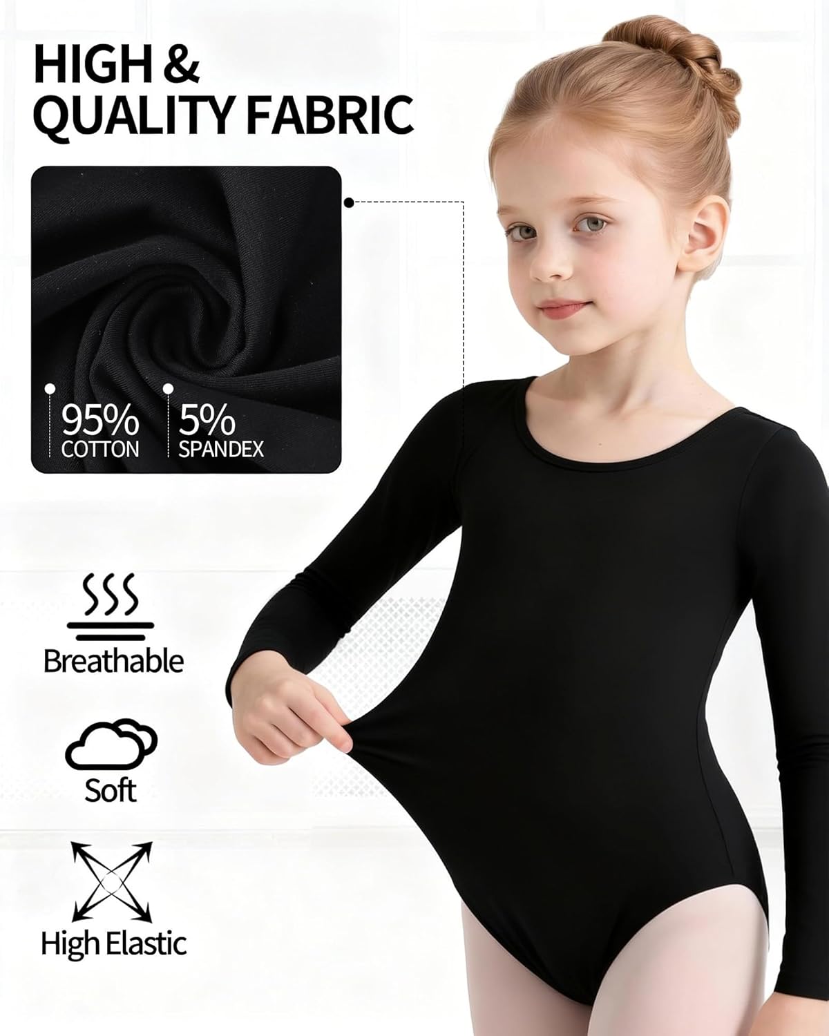 iMucci Leotards for Girls Ballet Leotard Gymnastics Leotards for Girls Dance Leotard for Toddler Ballerina Kids 2-14 Years - Image 5