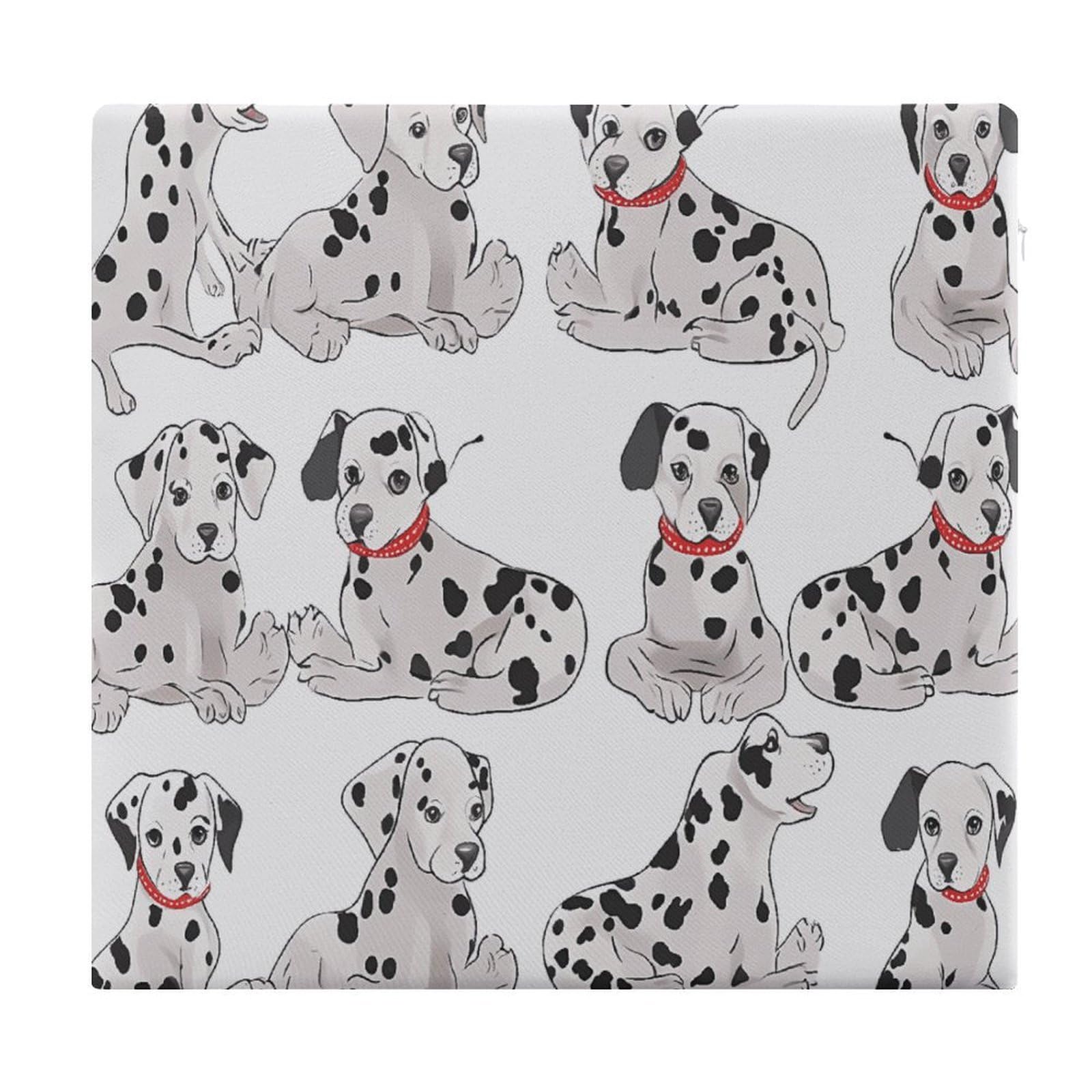 VstaDank Cute Dalmatian Square Cushion Cute Memory Foam Seat Cushions15x13In Comfort Meditation Floor Pillow Removable Cover Soft Stool Cushion Pillow for Balcony Tatami