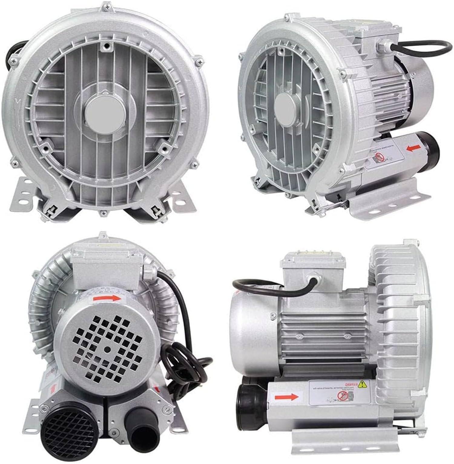 Heumbio Ventilateur Industriel 120W-1100W, Pompe à Air éLectrique avec BoîTier en Aluminium 220V, Ventilateur D'Aspiration Industriel pour Pompes, Machines-Outils, Compresseurs,1100W/1.48HP