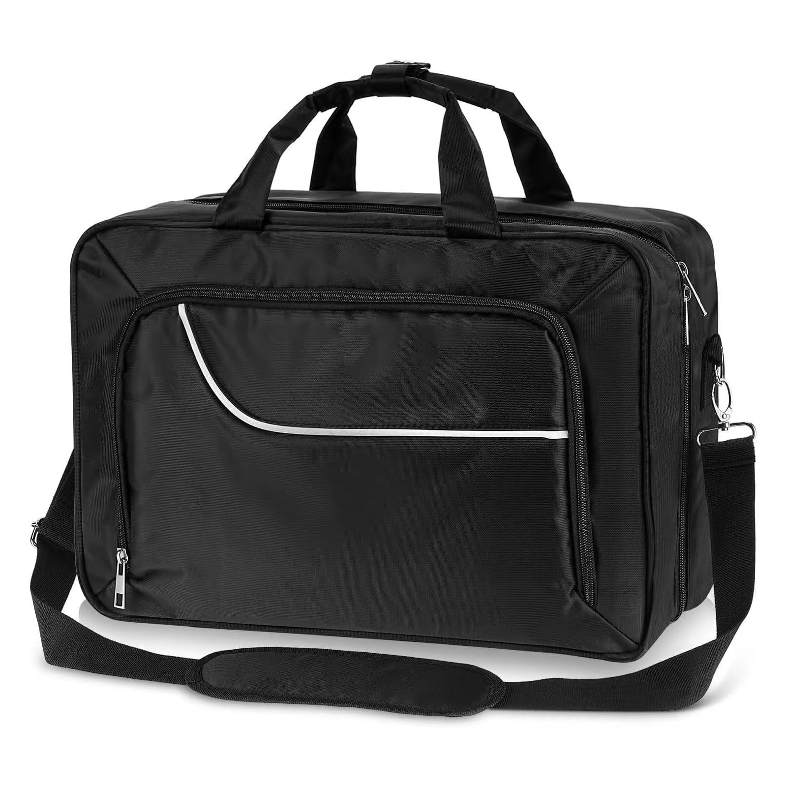 Borsa Per PS5, Custodia Nera Compatibile con Console Playstation 5 Dischi di Gioco Cavi Caricabatterie Borsa Per Console con Scomparti Divisibili Per Controller PS5 Cuffie Da Gioco e Accessori