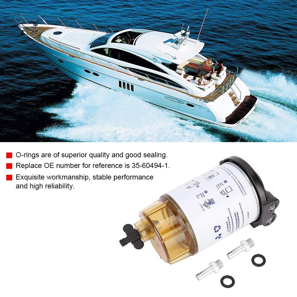 Separador de Agua para Motor Fuera de Borda 35 60494 con Filtro de y Roscas de 11/16 Pulgadas Compatible con Embarcaciones y Sistemas de Alto Rendimiento
