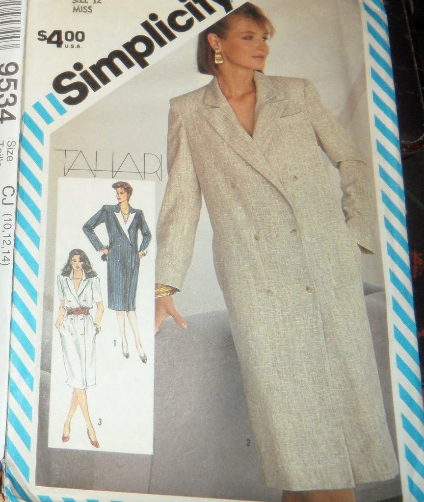 Simplicity 6266 Sewing Pattern for Misses Double Breasted