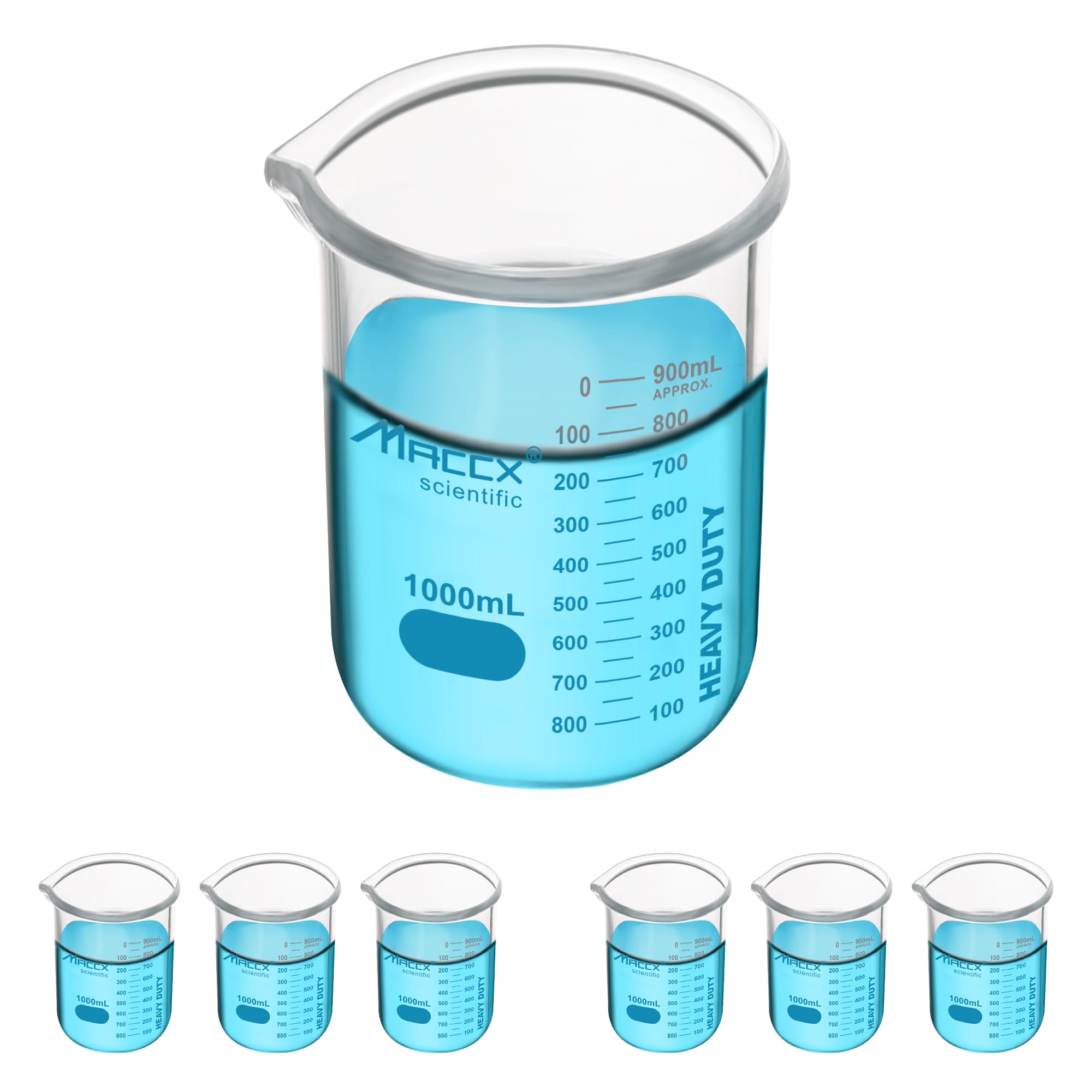 1.7oz(50ml) Sturdy Glass Beaker, 3.3 Borosilicate Griffin Low Form with Printed Graduation, Pack of 12, BKL050-012 — Amazon image 10