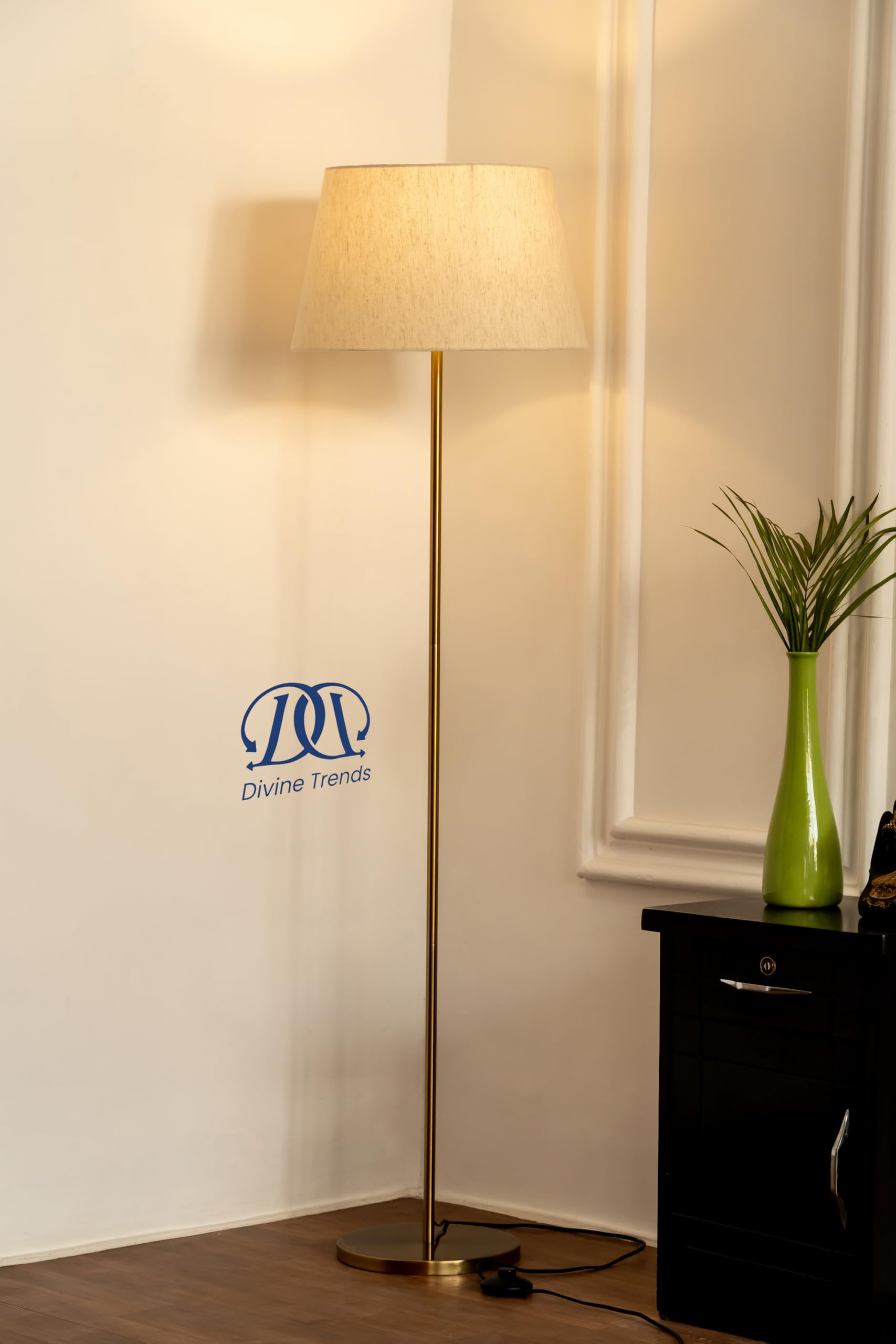 Divine Trends Floor Lamp - Antique Brass LED -2