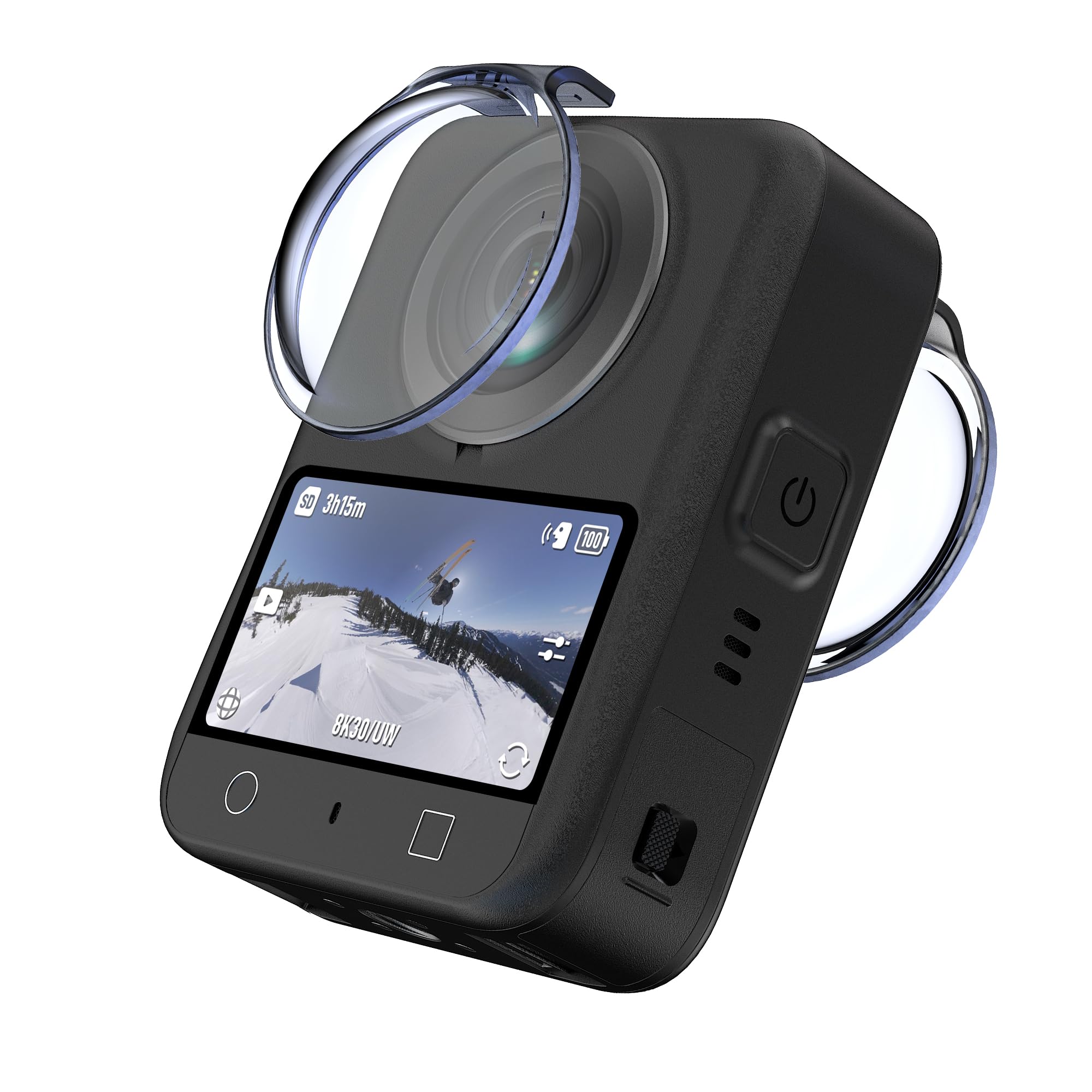 CYNOVA Osmo 360 Lens Guard for DJI Osmo 360 Accessories - PC Protective Cover with 95% Light Transmission, Anti-Scratch & Shockproof Lens Protector for DJI Osmo 360 Action Camera-image-31