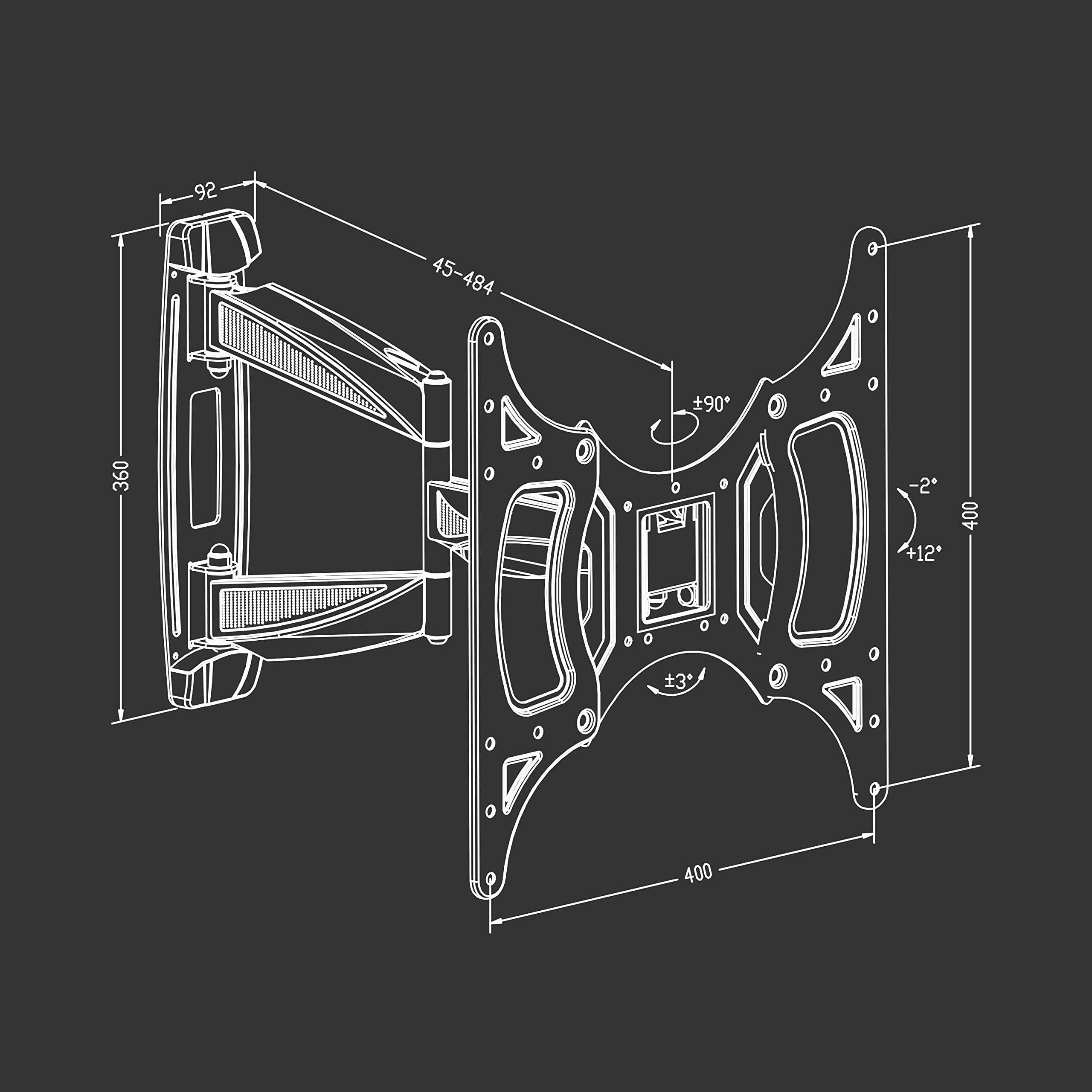 Tm Electron Tmslc141 Wall Tv Bracket 26´´ - 50´´ One Size