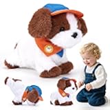 hahaland Robot Dog Realistic Interactive Plush Kids Toy Voice Controlled Talking Acts Like a Real Puppy with 12 Commands, Singing & Dancing, Emotional Support Pet Toy Gift for Boys & Girls Ages 3+