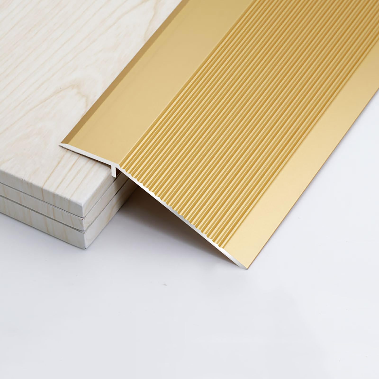 Tira de aluminio para bordes de suelo, reductor de umbral para puertas, tira de tratamiento de suelo para suelos irregulares, 7,5 cm, productos de construcción duraderos