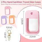 Boîtier en silicone compatible avec sanitizer à main Touchland, 3 Pcs Hand Sanitizer Travel Size Cases, convient pour 1 FL OZ/30 mL, portatif Mini Hands Sanitizers Porte-clés pour le Gym Voyage