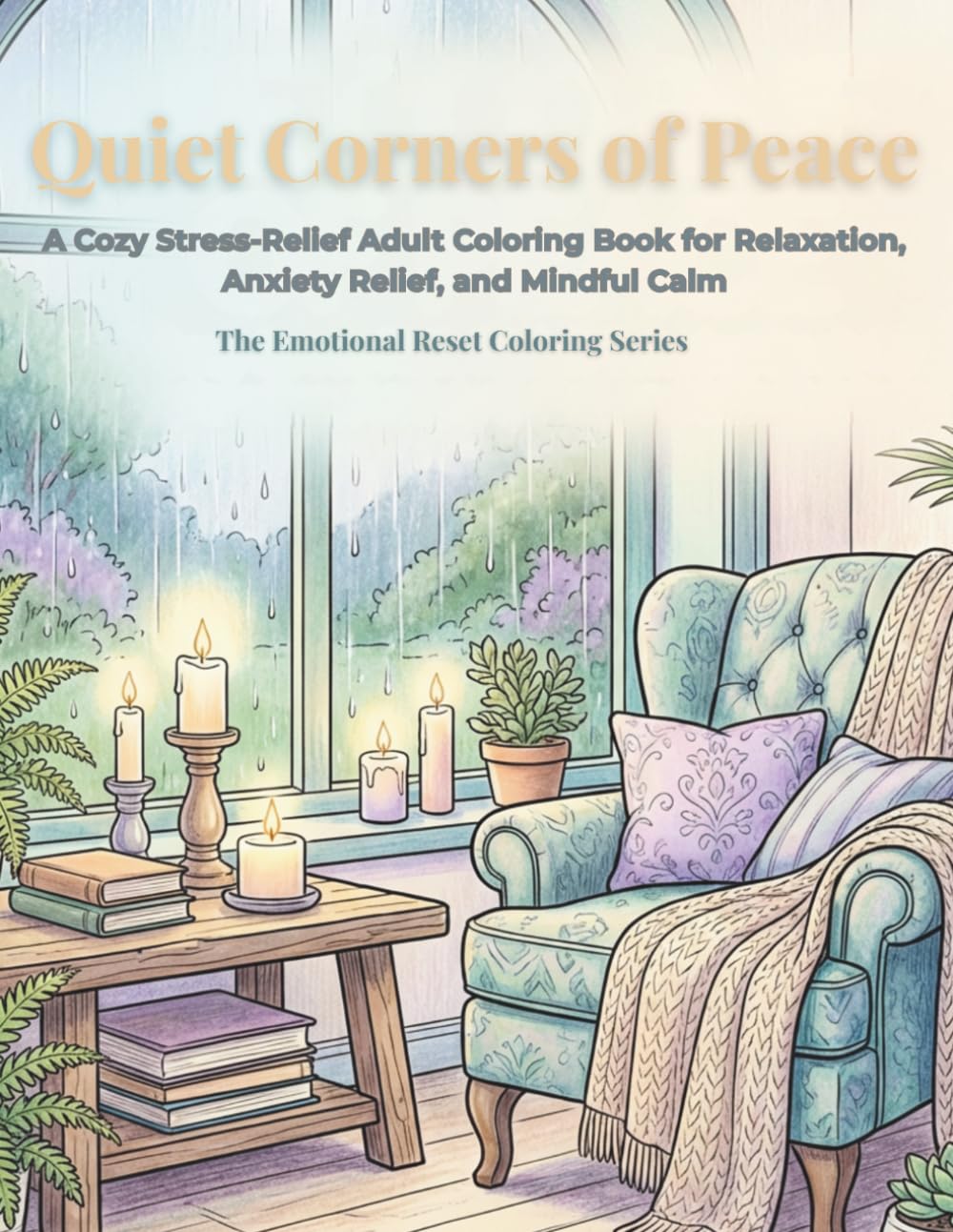 Quiet Corners of Peace: A Cozy Stress-Relief Adult Coloring Book for Relaxation, Anxiety Relief, and Mindful Calm (The Emotional Reset Coloring Series)