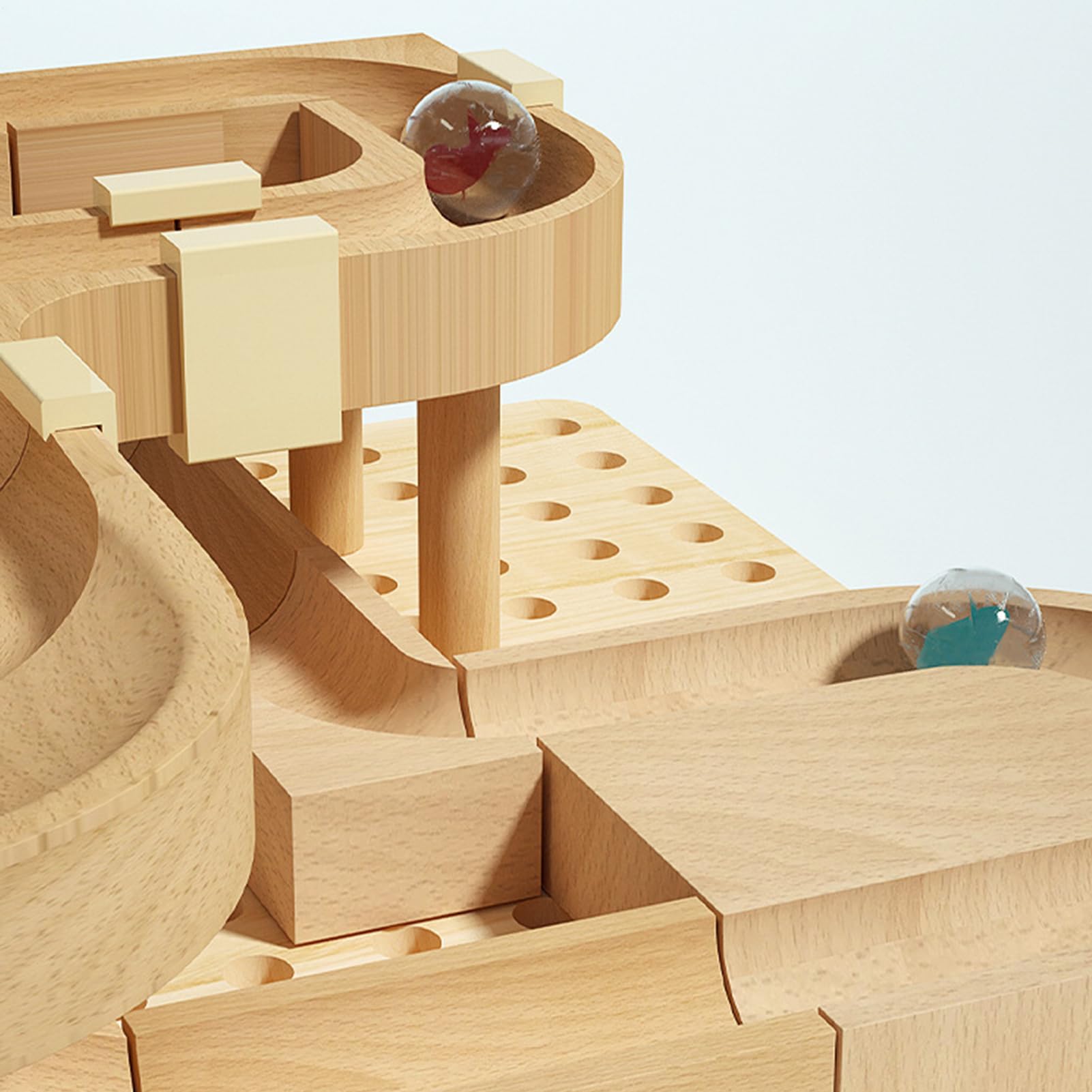 Pista delle biglie in legno, educativo | Puzzle con pista delle biglie e labirinto, giochi per aula, scuola domestica, asilo, compleanno, Natale