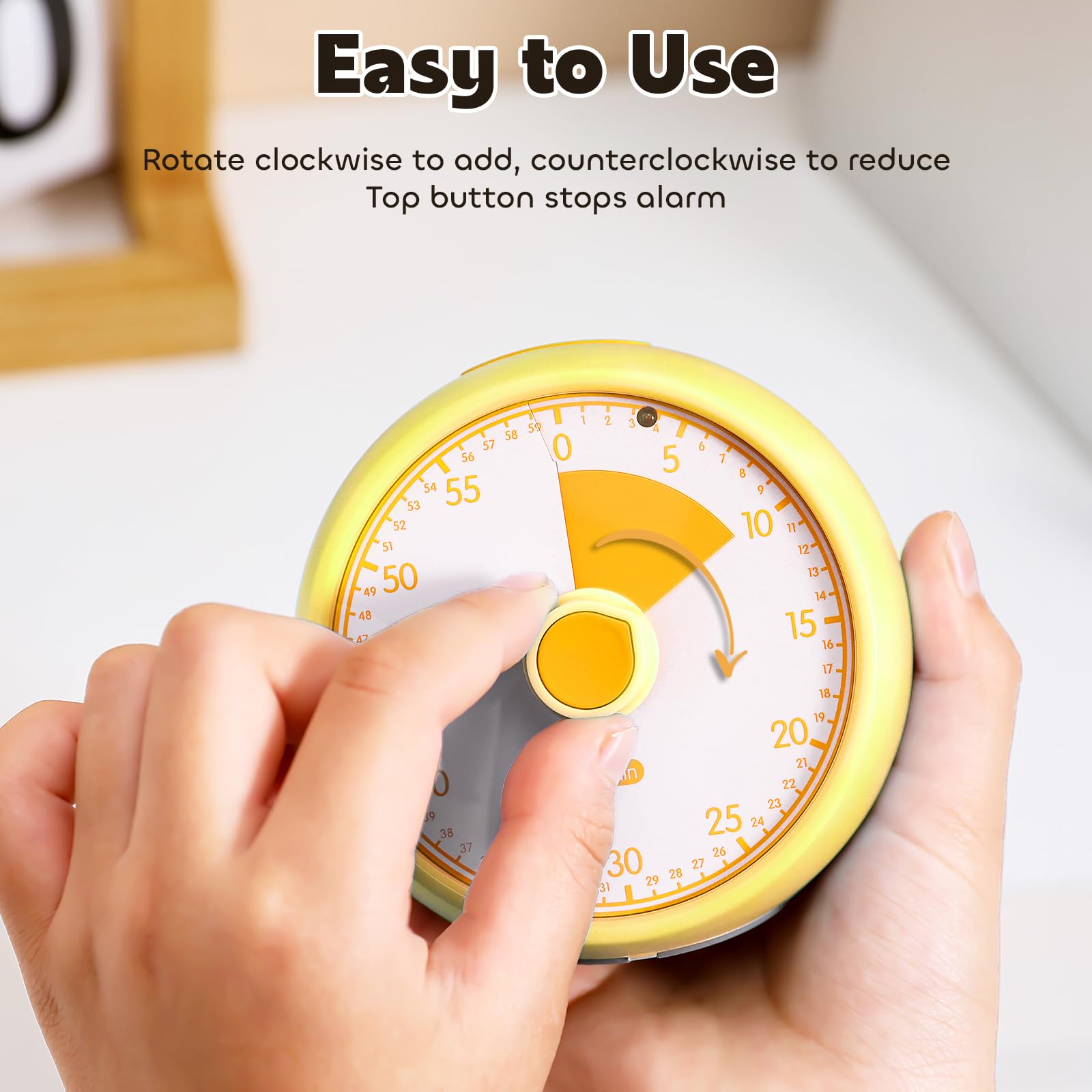 Timer Visibile 60 Minuti Per Bambini – Conto Alla Roverenza Silenzioso Con Allarme, Per Studio ADHD E Cucina