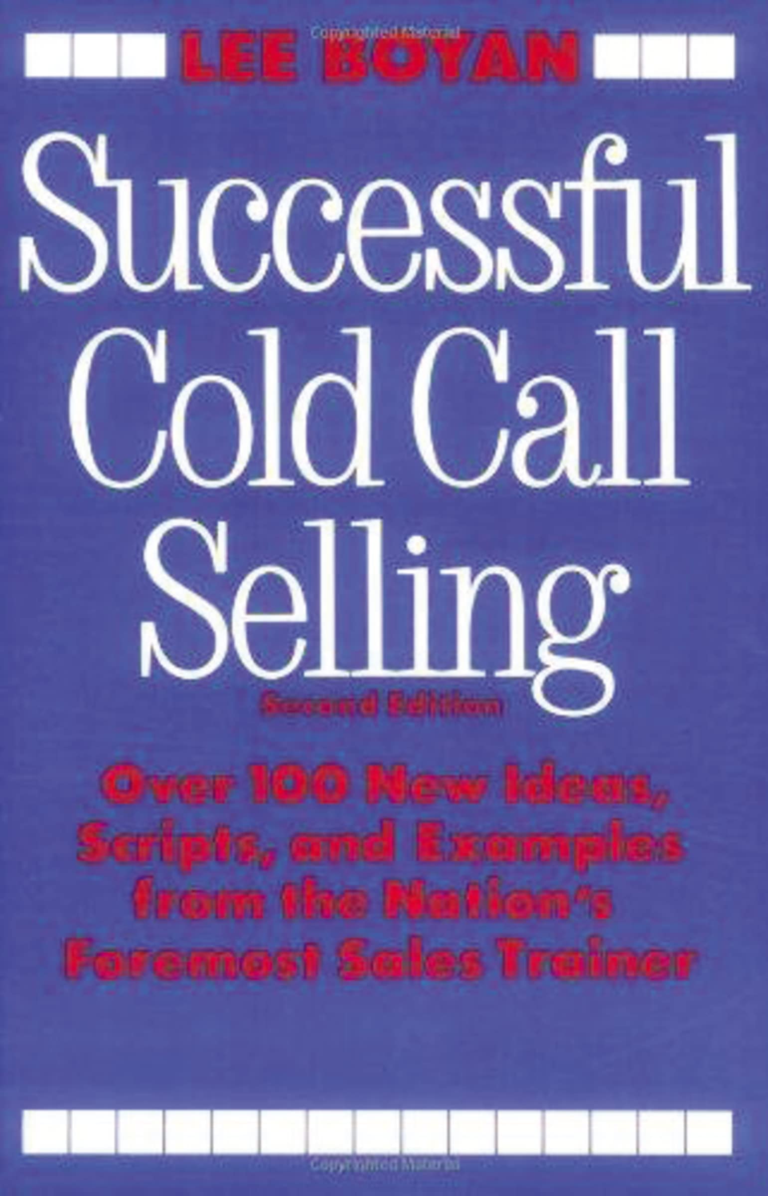 Successful Cold Call Selling, Paperback, Lee Boyan