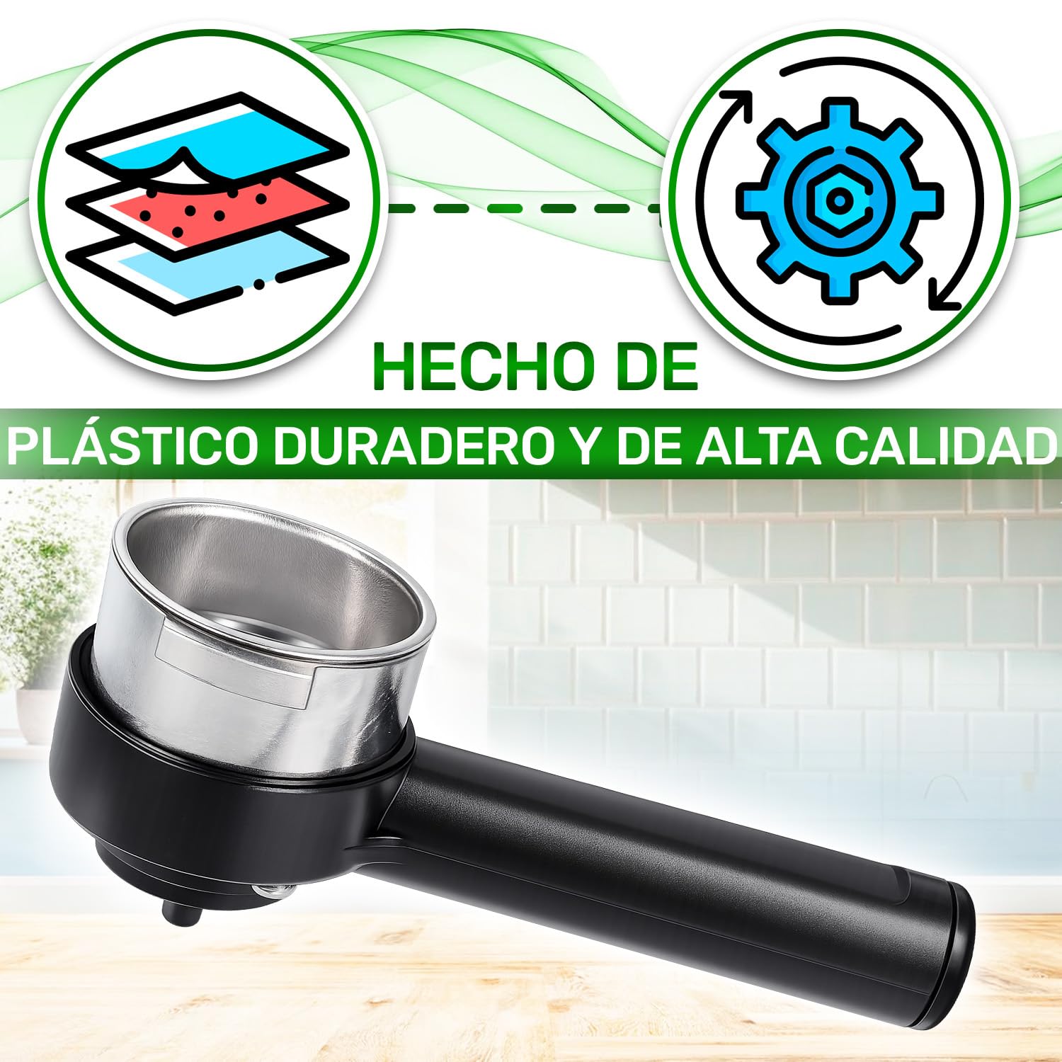 Portafiltro Cafetera con el Código Original 11008490 226551663 226551650 421941312101 996530067961 para Saeco para Philips para Gaggia - Garantía de 5 Años - ONIX TECH
