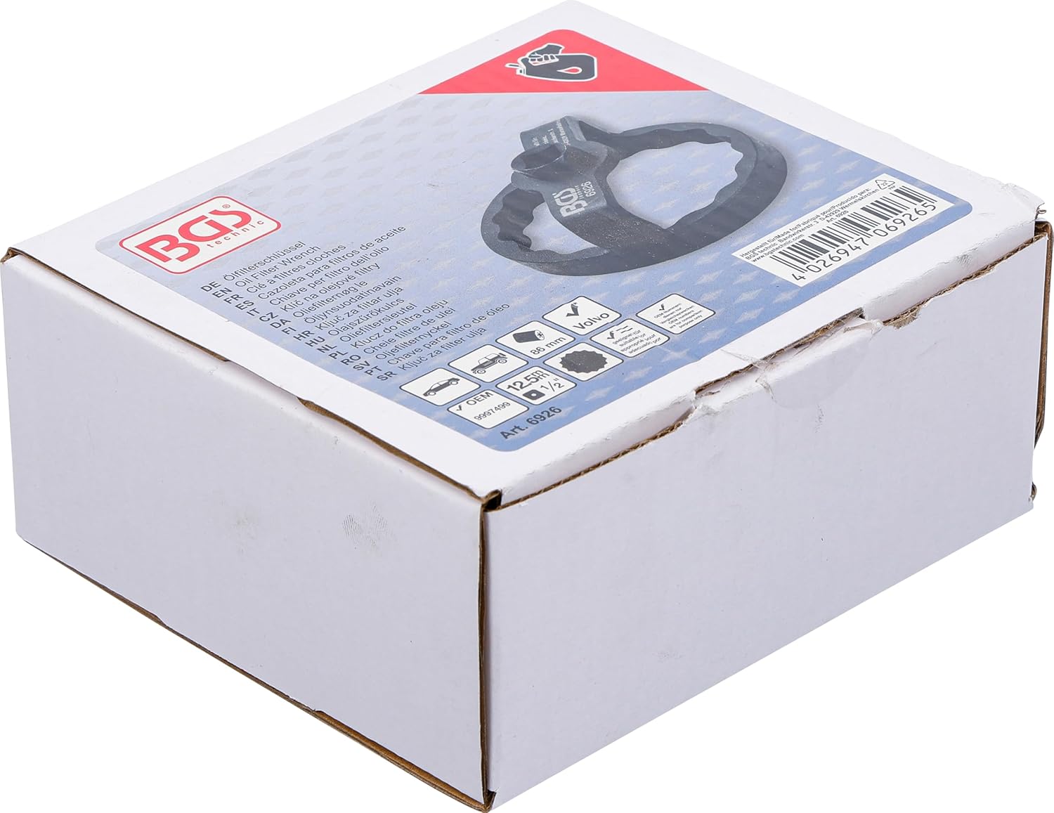 BGS Ölfilter-Kappenschlüssel | passend für 6926 Oil Filter Wrench 16 Point Diameter 86 mm for Volvo