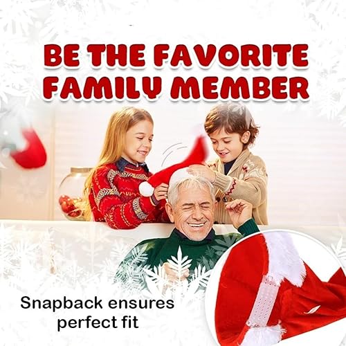 Miniatura 5 de Sombrero de Navidad eléctrico para cantar y bailar, sombrero de Papá Noel para niños y adultos, divertido sombrero de Navidad