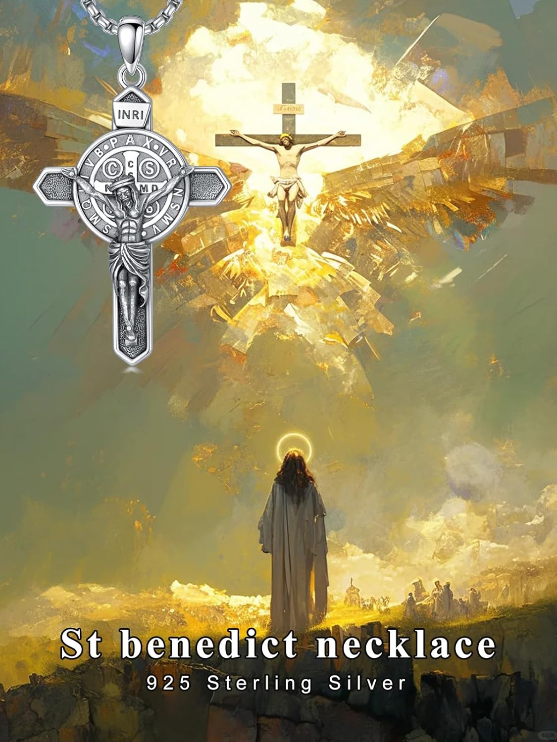 Patron Saint Necklace 925 Sterling Silver St Amulet Medal Pendant Religious Protection Jewelry Gifts for Men - Image 6