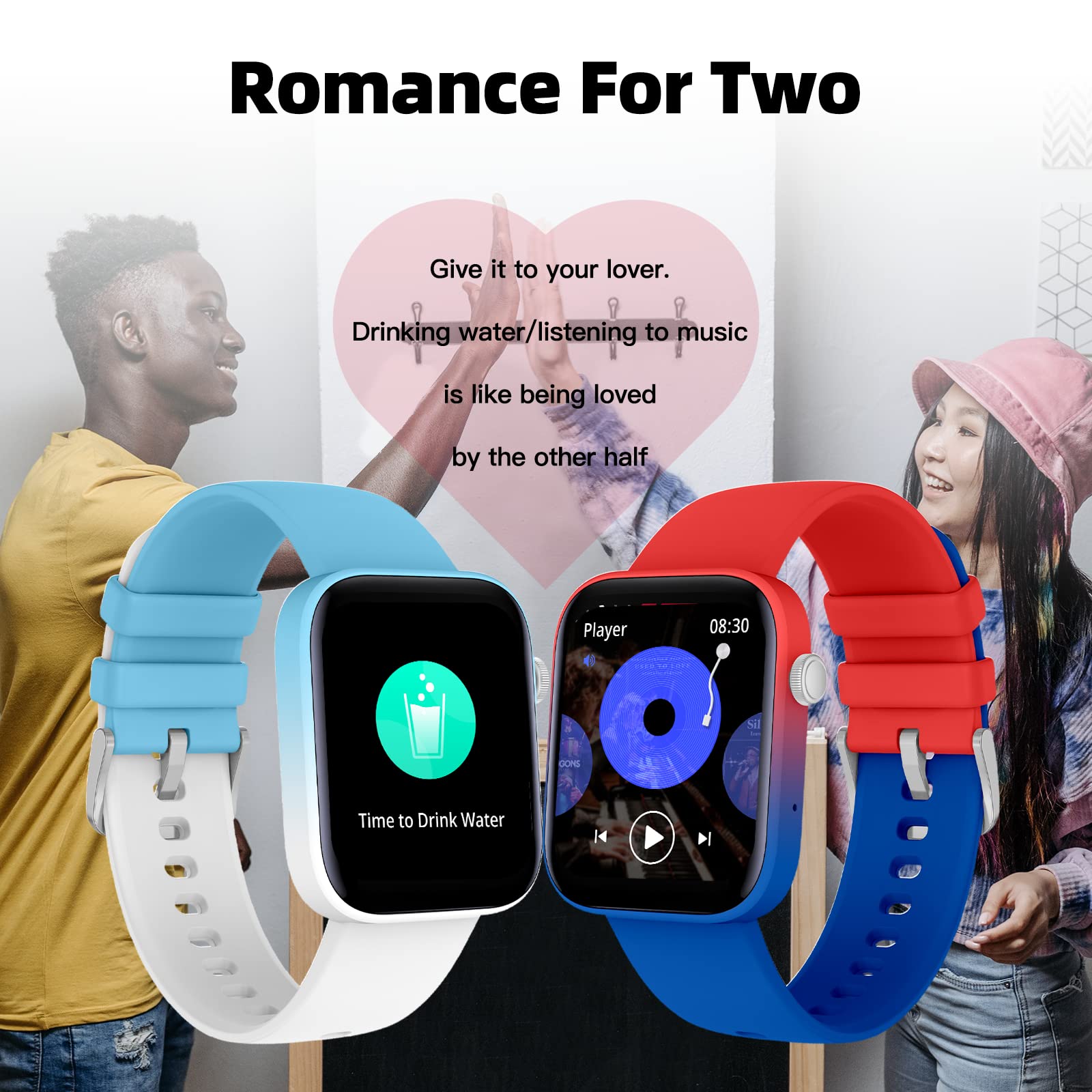 Reloj inteligente (contestar/hacer llamadas) para mujeres y hombres, monitor de fitness de 1.9 pulgadas, pantalla táctil, reloj inteligente de fitness 108 deportes, IP68, impermeable, monitor de