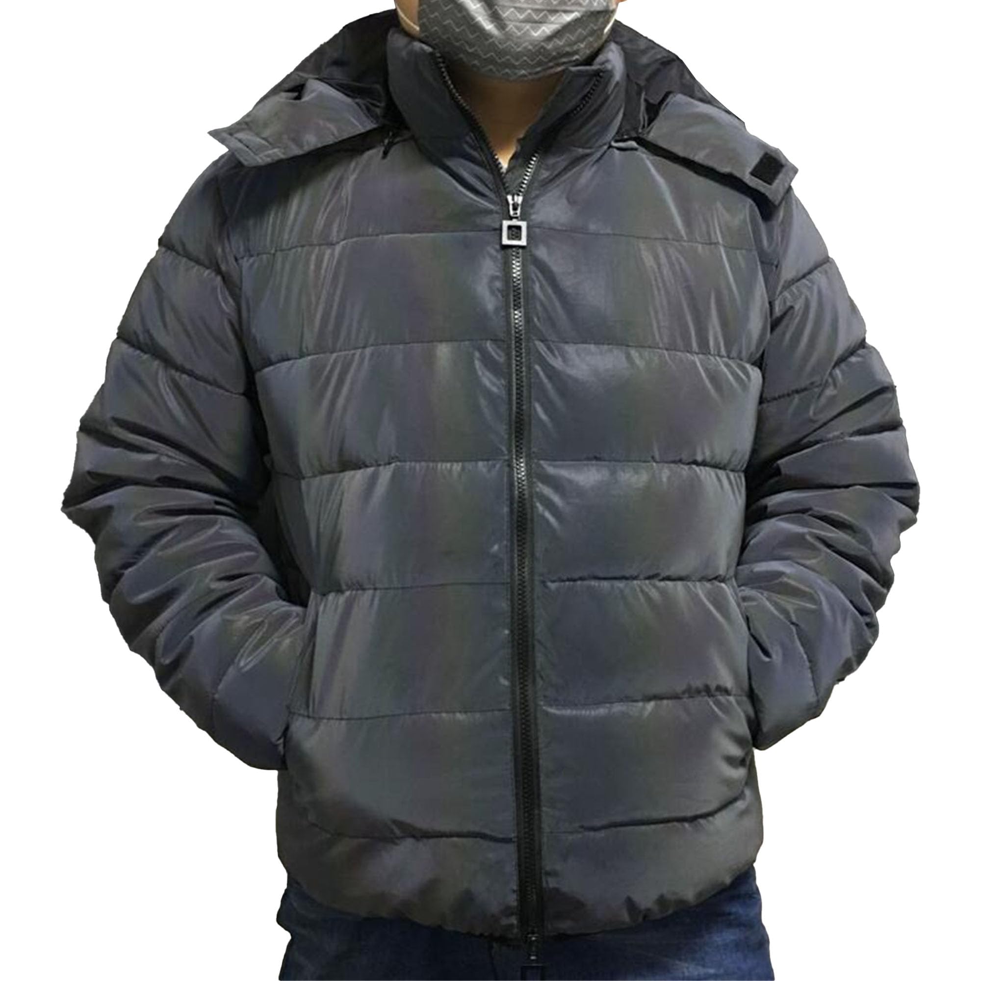 Piumino da uomo con cappuccio staccabile giacche da uomo con cappuccio isolato cappotto invernale con cappuccio piumino per uomo