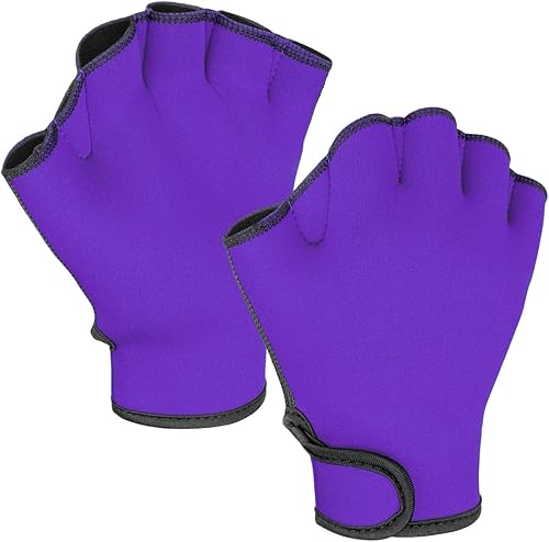Miniatura 5 de FitsT4 Sports Guantes Aqua Webbed Paddle Swim Guantes Fitness Aeróbicos Acuáticos