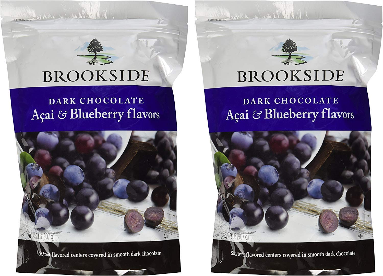 Brookside Dark Chocolate, Acai/Blueberry, 32 Ounce (Basic (2-Bundle))