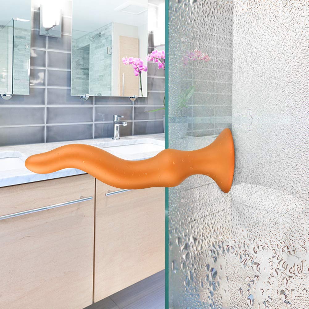 Plug Anal en Silicone Liquide Massage de La Prostate Plug Anal Stimulation du Plaisir du Point G Jouet Sexuelavec Ventouse Puissante pour Couple de Sexe Masculin Flirtant Sex Toy (L)