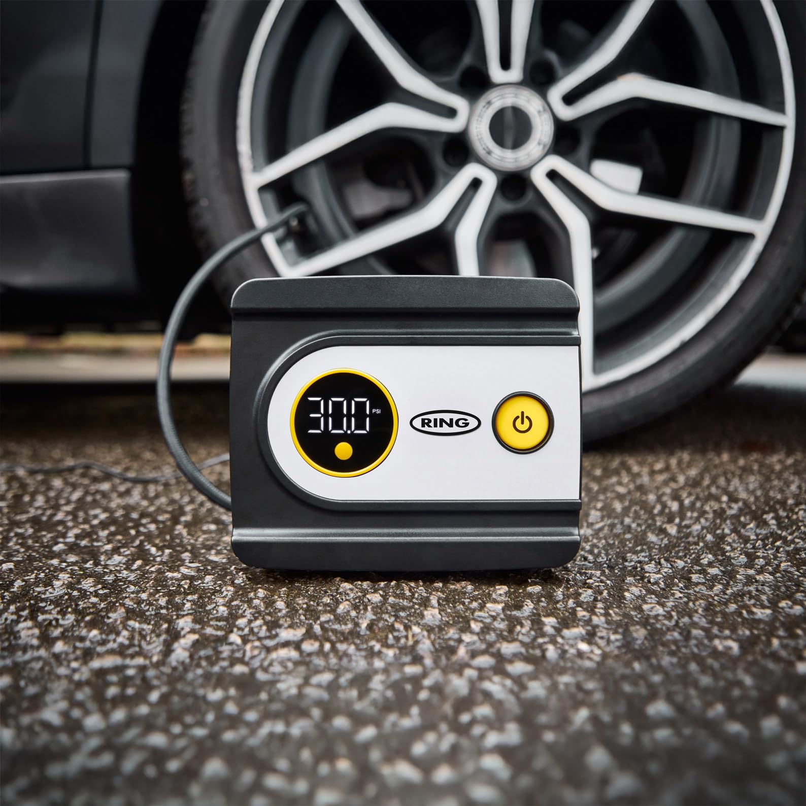 RING TYREINFLATE 20 Digital Tyre Inflator Air Compressor with Three Adaptors - Measures in PSI, BAR and kPA — view 9