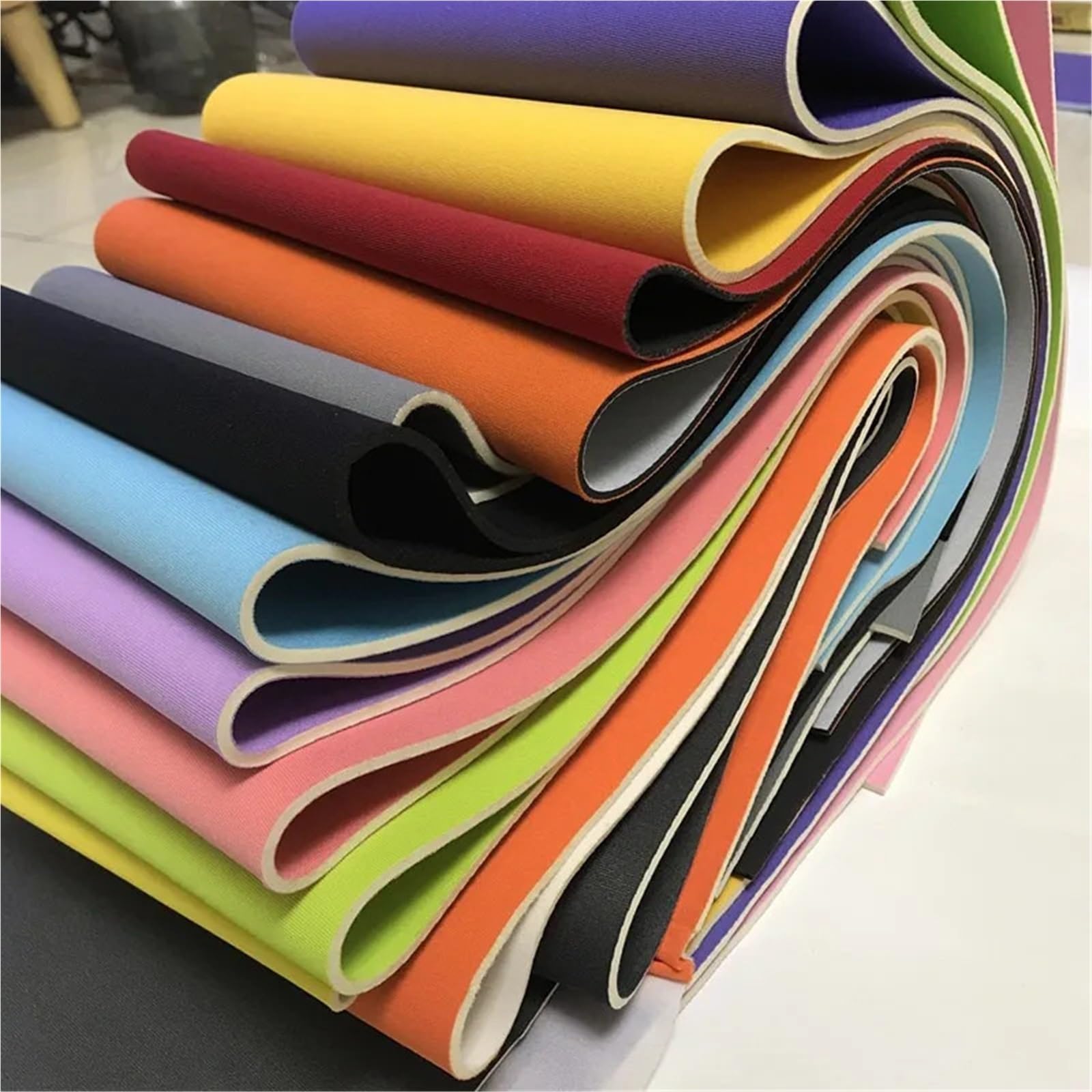 Material De Buceo De Neopreno SBR, Tejido De Poliéster Compuesto De Doble Cara, Equipo De Protección Deportiva, Tela Elástica for Equipaje para Costura