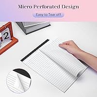 Vista 3 de 12 paquetes de anotadores legales de 8.5 x 11 pulgadas con rayas anchas, anotadores micro perforados de 8.5 x 11 pulgadas, anotadores de escritura