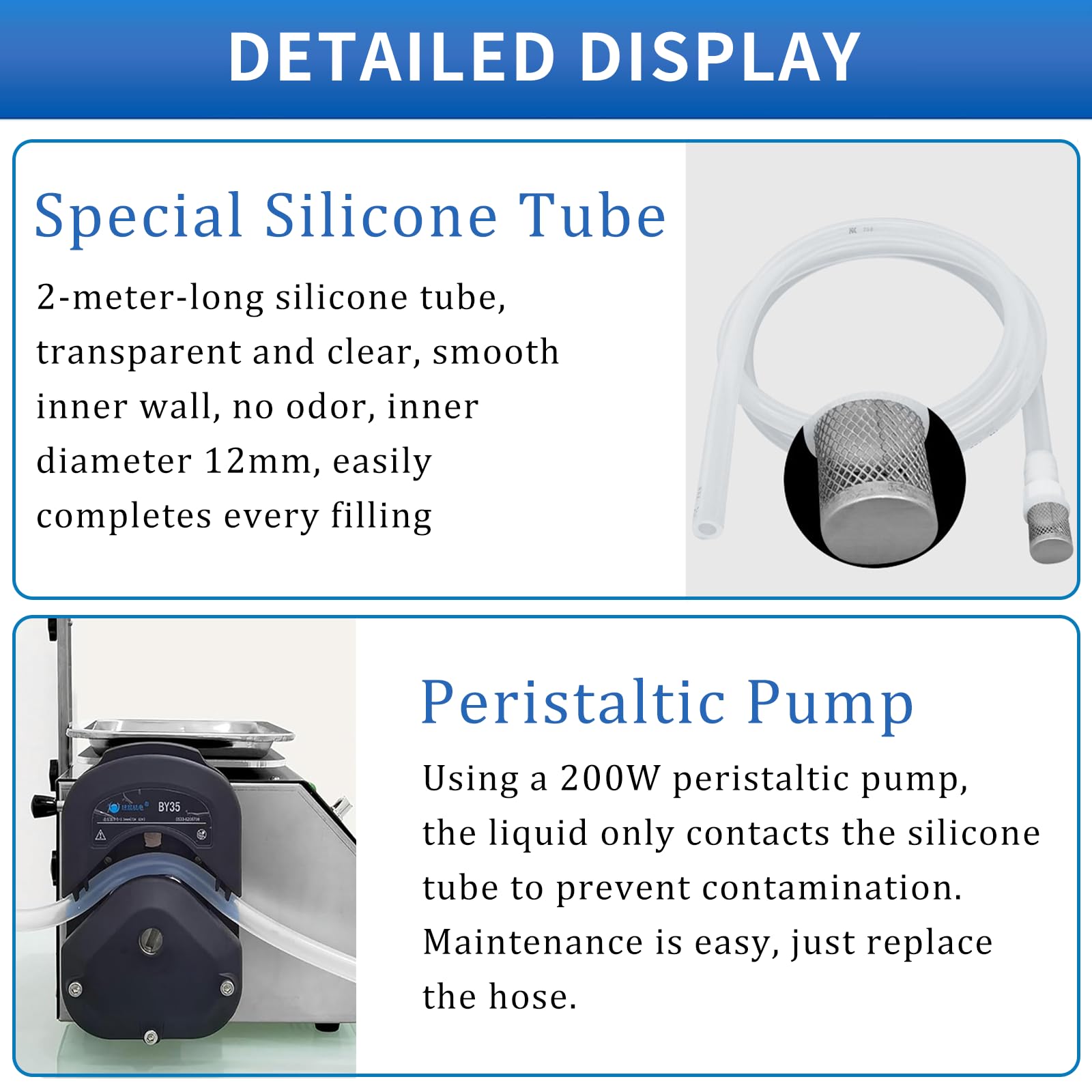 Riempitrice Automatica Di Liquidi Con Bilancia, Potente Pompa Peristaltica + Tubo in Silicone, Portata 13 Litri/Minuto, Quantificazione Precisa, Nessuna Perdita