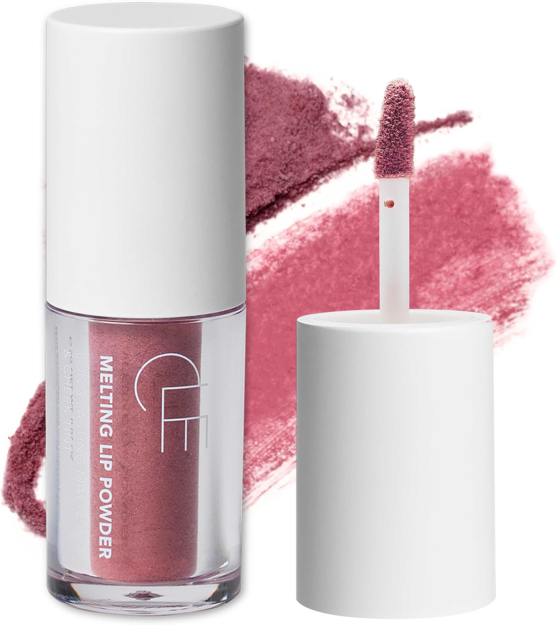 Cosmetics Lip Powder, Beauty and Makeup Essential that Turns Powder to Tint when Applied as Lip Stain, Lip Tint or on Cheeks and Eyes, Long-lasting, Matte Finish - Berry Mauve, 0.07 oz